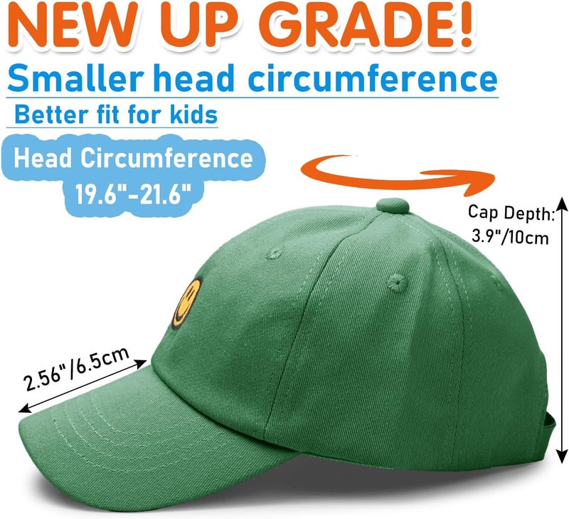 SONMONY Store Smile Face Toddler Baseball Cap Boy Baseball Hats Kids Washed Funny Hats Adjustable Cute Caps for 3-12 Years… - Image 5
